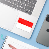 Flagge der Republik Indonesien Aufkleber (Laptop mit iPhone)