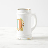 Flagge der Republik Irland Schild Bierglas (VorderseiteRechts)