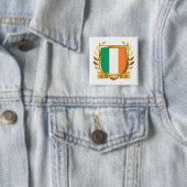 Flagge der Republik Irland Schild Button (Beispiel)