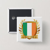 Flagge der Republik Irland Schild Button (Vorne & Hinten)