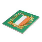 Flagge der Republik Irland Schild Fliese (Seite)