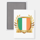Flagge der Republik Irland Schild Magnet (Vorderseite/Rückseite)