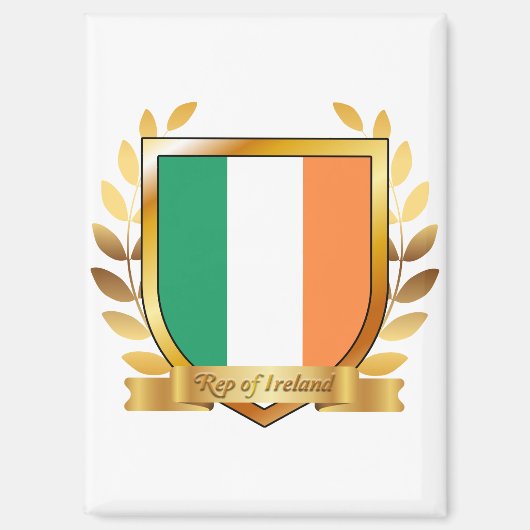 Flagge der Republik Irland Schild Magnet (Vorderseite)