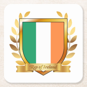 Flagge der Republik Irland Schild Rechteckiger Pappuntersetzer
