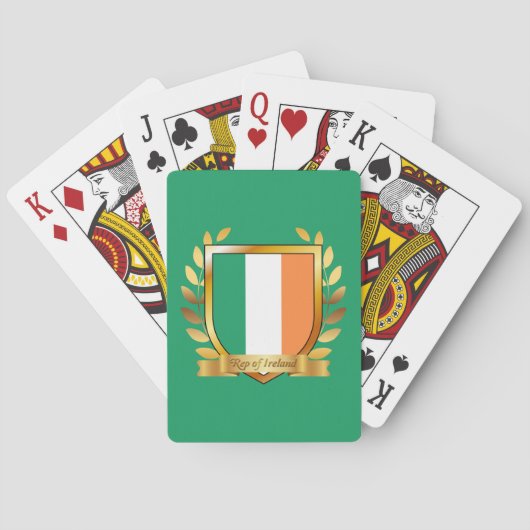 Flagge der Republik Irland Schild Spielkarten (Rückseite)