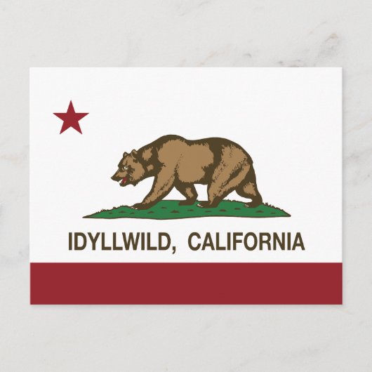 Flagge der Republik Kalifornien Idyllwild Postkarte (Vorderseite)