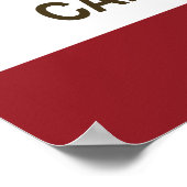 Flagge der Republik Kalifornien Poster (Ecke)