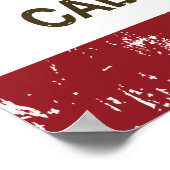 Flagge der Republik Kalifornien Poster (Ecke)