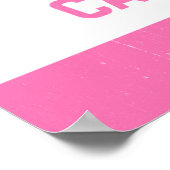 Flagge der Republik Kalifornien (Rosa) Poster (Ecke)