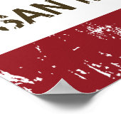 Flagge der Republik Kalifornien San Marino Poster (Ecke)