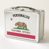 Flagge der Republik Kalifornien - Zollabfertigung Metall Brotdose (Vorderseite)