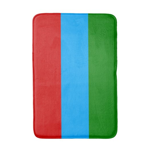 Flagge der Republik Karelien Badematte (Vorderseite Vertikal)