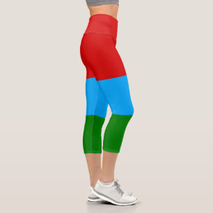 Flagge der Republik Karelien Capri Leggings