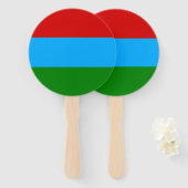 Flagge der Republik Karelien Fächer (Vorne und Hinten)