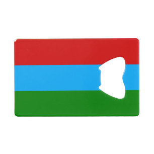 Flagge der Republik Karelien Geldbeutel Flaschenöffner