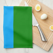 Flagge der Republik Karelien Geschirrtuch (Viertel Falte)