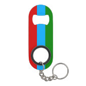 Flagge der Republik Karelien Mini Flaschenöffner (Rückseite)