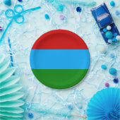 Flagge der Republik Karelien Pappteller (Party)