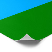 Flagge der Republik Karelien Poster (Ecke)