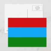 Flagge der Republik Karelien Postkarte (Vorne/Hinten)