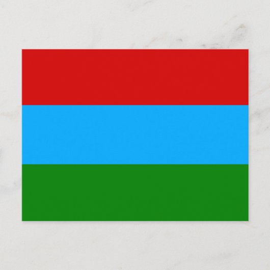 Flagge der Republik Karelien Postkarte (Vorderseite)