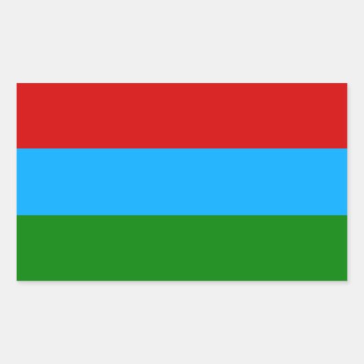 Flagge der Republik Karelien Rechteckiger Aufkleber (Vorderseite)
