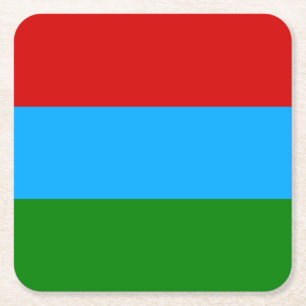 Flagge der Republik Karelien Rechteckiger Pappuntersetzer
