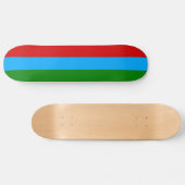 Flagge der Republik Karelien Skateboard (Horizontal)
