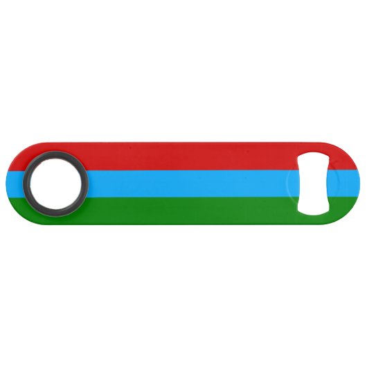 Flagge der Republik Karelien Speed Flaschenöffner (Vorderseite (Horizontal))