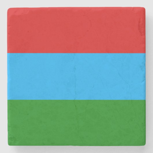 Flagge der Republik Karelien Steinuntersetzer (Vorderseite)