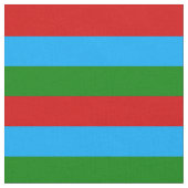 Flagge der Republik Karelien Stoff (Nahaufnahme)