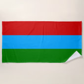 Flagge der Republik Karelien Strandtuch (Vorderseite)