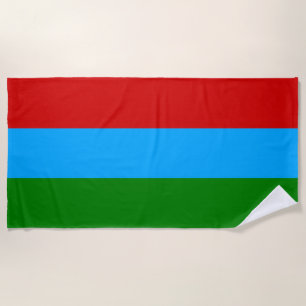 Flagge der Republik Karelien Strandtuch