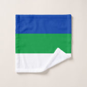 Flagge der Republik Komi Badhandtuch Set (Waschlappen)