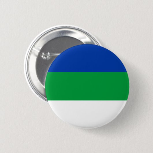 Flagge der Republik Komi Button (Vorne & Hinten)