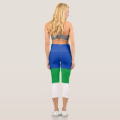 Flagge der Republik Komi Capri Leggings (Rückseite)