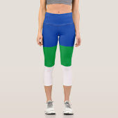 Flagge der Republik Komi Capri Leggings (Vorderseite)