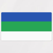 Flagge der Republik Komi Etiketten (Design 2)
