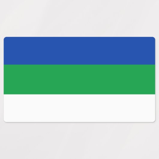 Flagge der Republik Komi Etiketten (Design 1)