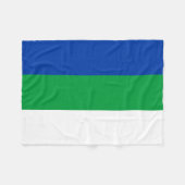 Flagge der Republik Komi Fleecedecke (Vorderseite (Horizontal))