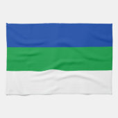 Flagge der Republik Komi Geschirrtuch (Horizontal)