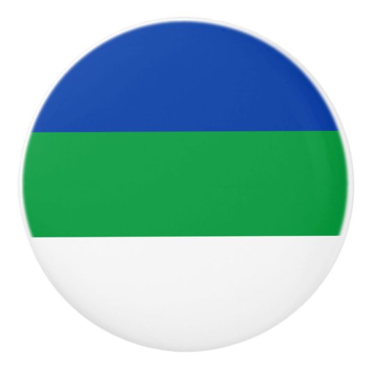 Flagge der Republik Komi Keramikknauf (Vorderseite)
