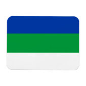Flagge der Republik Komi Magnet (Horizontal)