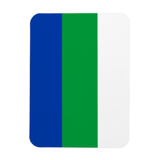 Flagge der Republik Komi Magnet (Vertikal)