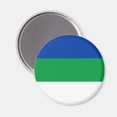 Flagge der Republik Komi Magnet (Vorderseite/Rückseite)