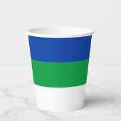 Flagge der Republik Komi Pappbecher (Vorderseite)