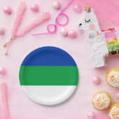 Flagge der Republik Komi Pappteller (Party)