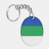 Flagge der Republik Komi Schlüsselanhänger (Vorderseite links)