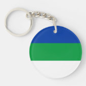 Flagge der Republik Komi Schlüsselanhänger (Vorderseite)