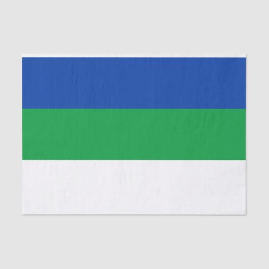 Flagge der Republik Komi Seidenpapier (Vorderseite)